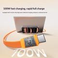 Momax DC88 Mag.Link fladt magnetisk USB-C-kabel - 100W, 1m - orange
