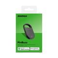 Momax PinBuzz genopladelig personlig sikkerhedsalarm - Apple Find My kompatibel - Sort