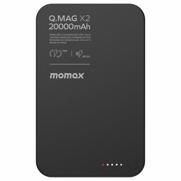 Momax Q.Mag X2 20000mAh magnetisk trådløs powerbank - sort
