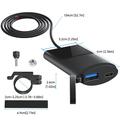 Motorcykel-telefonoplader - 30W USB-C PD, 18W USB-A - Sort