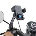 Telefonholder/trådløs oplader til motorcykel - 15W - Sort