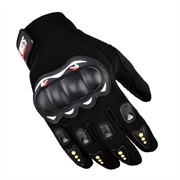 Motorcykelhandsker med touchscreen og kno-beskyttelse - sort