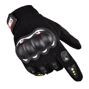 Motorcykelhandsker med touchscreen og kno-beskyttelse - sort