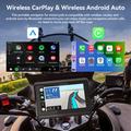 Motorcykel trådløs CarPlay / Android Auto m. cykelholder - 5"