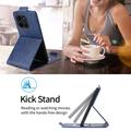 Motorola Edge (2025) lodret flip-etui med stativ - mørkeblå