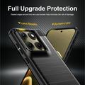 Motorola Edge (2026) Børstet TPU Cover - Karbonfiber - Sort