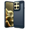 Motorola Edge (2026) Børstet TPU Cover - Karbonfiber - blå