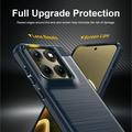 Motorola Edge (2026) Børstet TPU Cover - Karbonfiber - blå