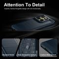 Motorola Edge (2026) Børstet TPU Cover - Karbonfiber - blå