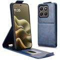 Motorola Edge (2026) lodret flip-etui med stativ - mørkeblå