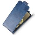 Motorola Edge (2026) lodret flip-etui med stativ - mørkeblå