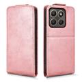 Motorola Edge (2026) lodret flip-etui med stativ - rosaguld