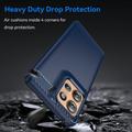 Motorola Edge 50 Børstet TPU Cover - Karbonfiber - Blå