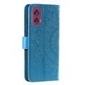 Motorola Edge 50 Fusion/G96 Mandala Series Etui med Pung - Blå
