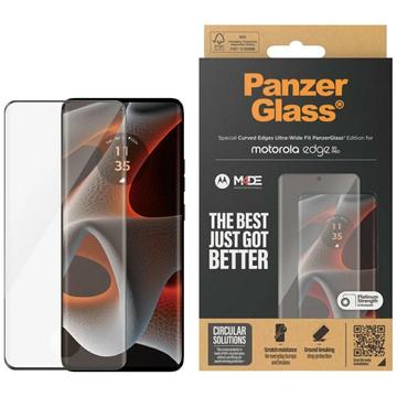 Motorola Edge 50 Pro/50 Ultra PanzerGlass Ultra-Wide Fit EasyAligner Skærmbeskyttelse Hærdet Glas - Sort Kant