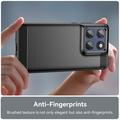 Motorola Edge 60/60 Fusion Børstet TPU Cover - Karbonfiber - Sort