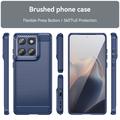 Motorola Edge 60/60 Fusion Børstet TPU Cover - Karbonfiber - blå