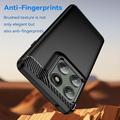 Motorola Edge 60 Pro/Edge (2025) Børstet TPU Cover - Karbonfiber - Sort