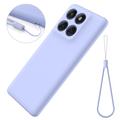Motorola Edge 60 Pro Flydende silikone cover med håndrem - Lilla