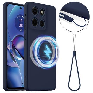 Motorola Edge 60 Stylus Liquid Silikone Cover - MagSafe Kompatibel - Mørkeblå