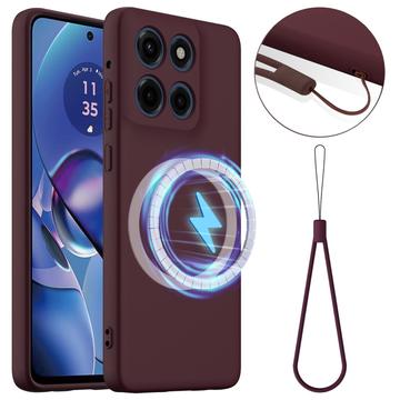 Motorola Edge 60 Stylus Liquid Silikone Cover - MagSafe Kompatibel - Vinrød