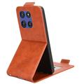 Motorola Edge 60 Stylus lodret flip-etui med stativ - Brun