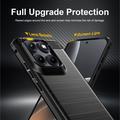 Motorola Edge 70 Fusion/70 Fusion+ Børstet TPU Cover - Karbonfiber - Sort