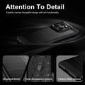 Motorola Edge 70 Fusion/70 Fusion+ Børstet TPU Cover - Karbonfiber - Sort