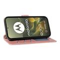 Motorola Edge 70 Luksus Vatteret Pung - rosaguld