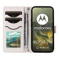 Motorola Edge 70 Luksus Vatteret Pung - hvid