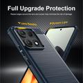 Motorola Edge 70 Max/Lenovo Legion Y70 (2026) Børstet TPU Cover - Karbonfiber - blå