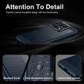 Motorola Edge 70 Max/Lenovo Legion Y70 (2026) Børstet TPU Cover - Karbonfiber - blå