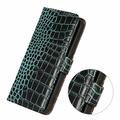 Motorola Edge 70 Max Crocodile Series Læderpung med RFID - Grøn