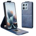 Motorola Edge 70 Max lodret flip-etui med stativ - mørkeblå