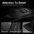 Motorola Edge 70 Pro Børstet TPU Cover - Karbonfiber - Sort