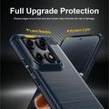 Motorola Edge 70 Pro Børstet TPU Cover - Karbonfiber - blå