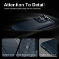 Motorola Edge 70 Pro Børstet TPU Cover - Karbonfiber - blå