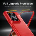 Motorola Edge 70 Pro Børstet TPU Cover - Karbonfiber - rød