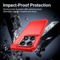 Motorola Edge 70 Pro Børstet TPU Cover - Karbonfiber - rød