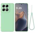 Motorola Edge 70 Pro Flydende silikone cover med håndrem - Grøn