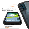 Motorola Moto E13 360 Beskyttelse Cover - Sort / Klar