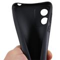 Motorola Moto E13 Anti-Fingeraftryk Mat TPU Cover - Sort