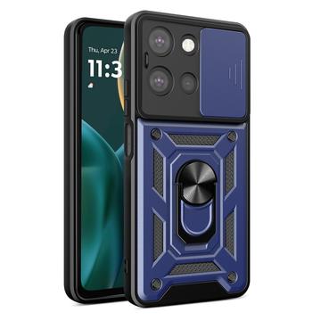 Motorola Moto G (2025) Roterende Ring Hybrid Cover med Kameraskjold