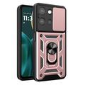 Motorola Moto G (2025) Roterende Ring Hybrid Cover med Kameraskjold