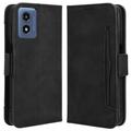 Motorola Moto G Play (2024) Pung Cover med Kortholder - Sort