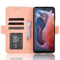 Motorola Moto G Play (2024) Pung Cover med Kortholder - Pink