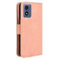 Motorola Moto G Play (2024) Pung Cover med Kortholder - Pink