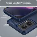 Motorola Moto G Stylus 5G (2024) Børstet TPU Cover - Karbonfiber - Blå