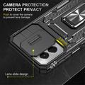 Motorola Moto G Stylus 5G (2024) Roterende Ring Hybrid Cover med Kameraskjold - Sort