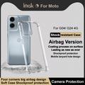 Motorola Moto G04/G24 Imak Faldsikkert TPU Cover - Gennemsigtig